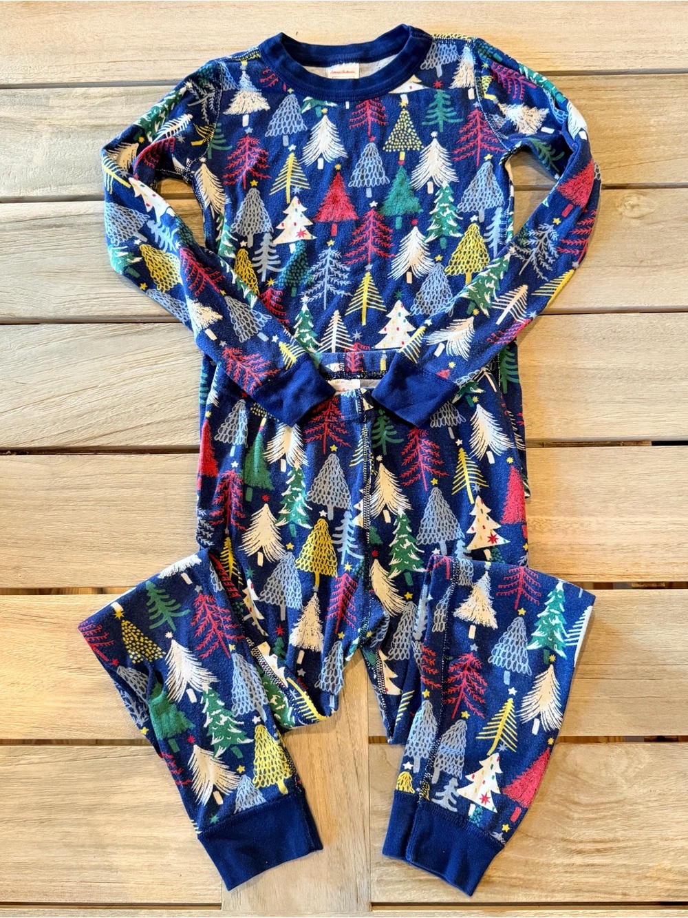 Hanna Andersson Cotton Christmas Tree Pajamas, Size 8
